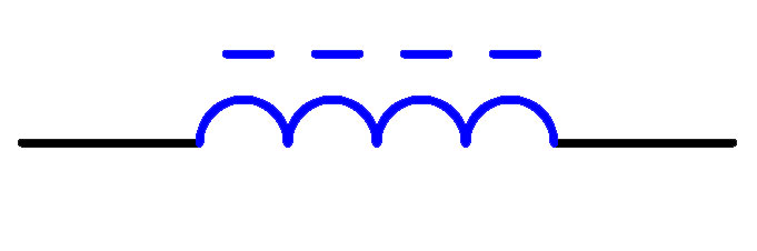 有高頻磁芯的電感器電路符號(hào)